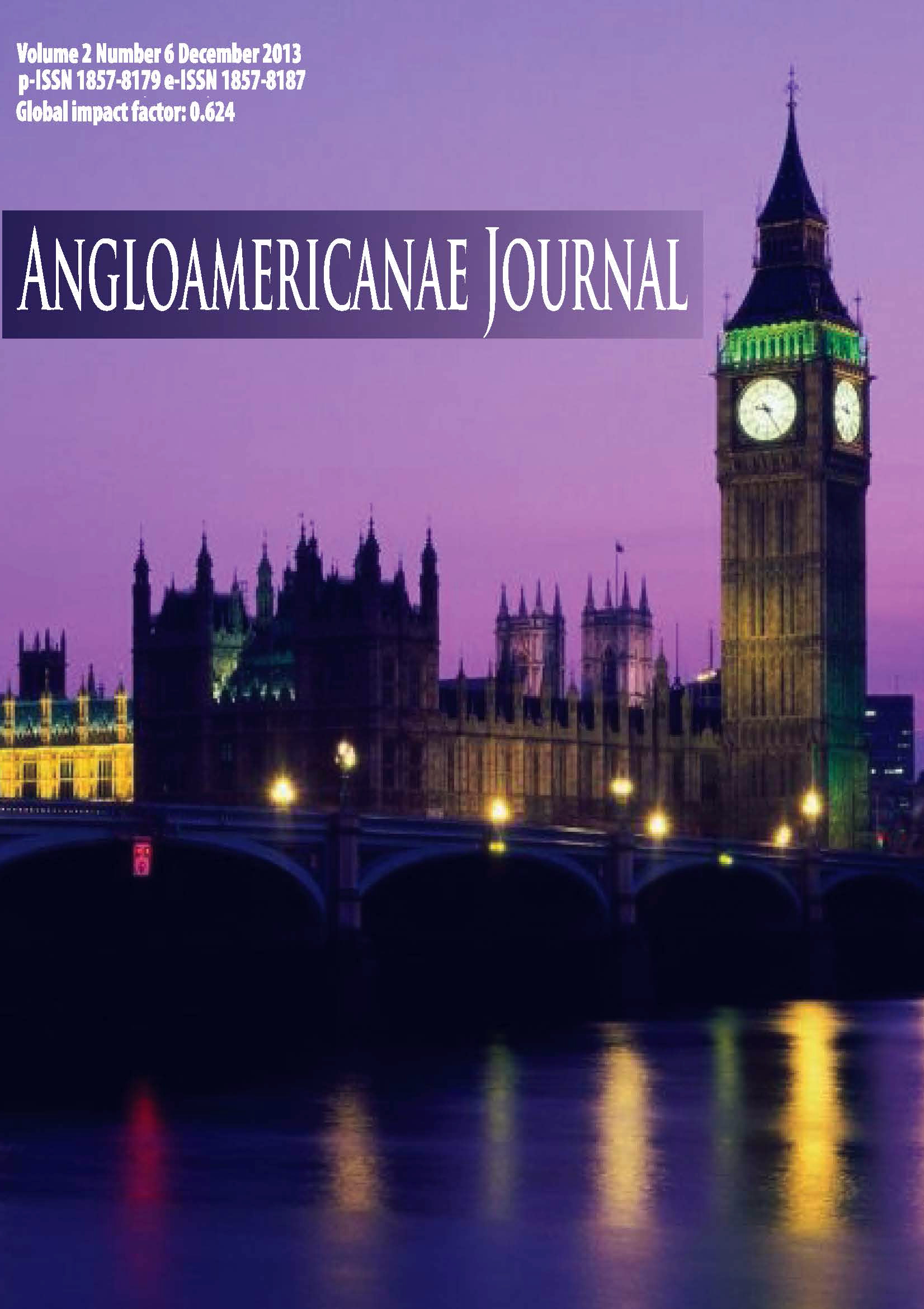 					View Vol. 5 No. 1 (2020): Angloamericanae Journal (AAJ)
				